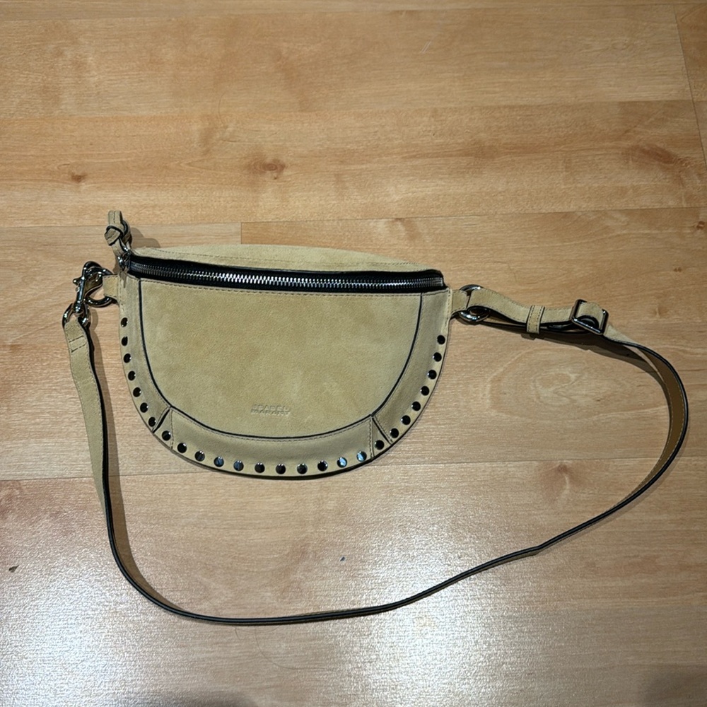 Isabel Marant tan suede sling bag fanny